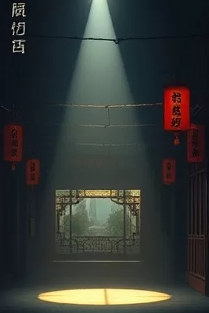 雪落青崖竖版海报：雾中山崖与一行单薄的脚印
