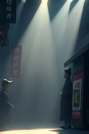 云雀列车竖版海报：穿过云层的红色蒸汽列车